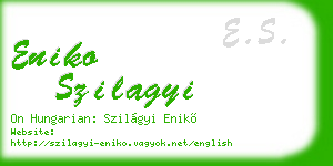 eniko szilagyi business card