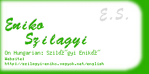 eniko szilagyi business card